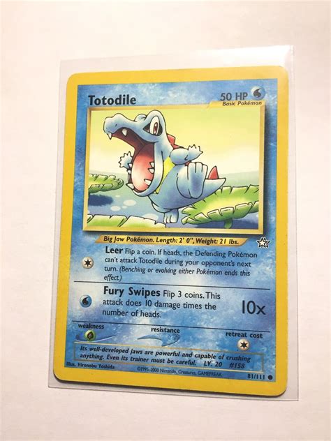 Totodile Neo Genesis Pokemon Card Pl Ebay