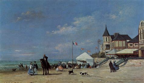 The Beach At Trouville France By Eugene Boudin Artchive