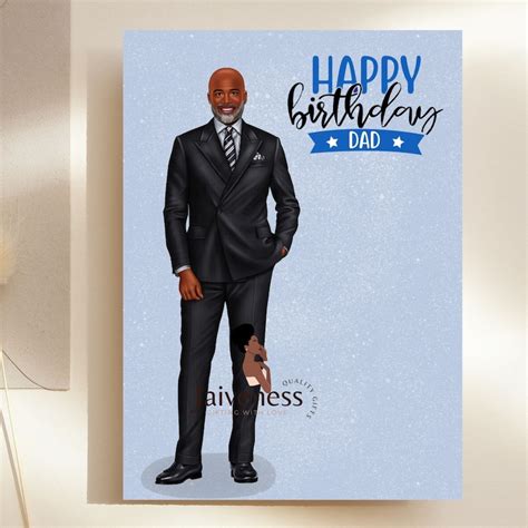 Black Fathers Day Card Black Dad Card Black Man Etsy Uk