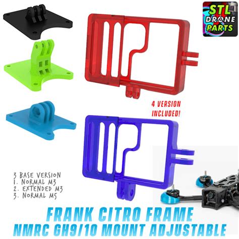 STL File Frank Citro Frame NamelessRC Naked Gopro Hero 9 10 11 Mount3D