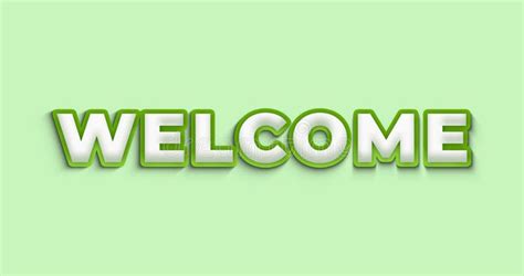 Welcome Animation 3d Text Animated On The Green Screen Background