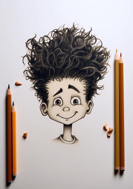 Premium AI Image | a drawing of a cartoon character with a pencil in ...