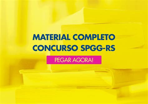 Concurso Spgg Rs O Guia Completo Atualizado Materiais Em Pdf