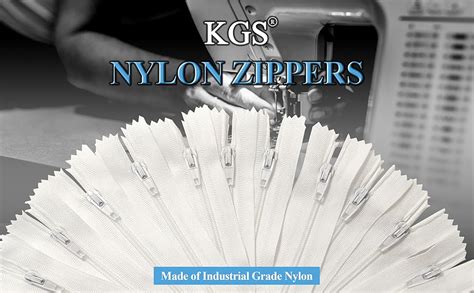 Kgs 3 Nylon Zippers For Sewing Crafts 100 Piecespack 9 Inch