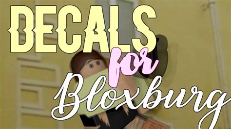 Bloxburg Picture Decals