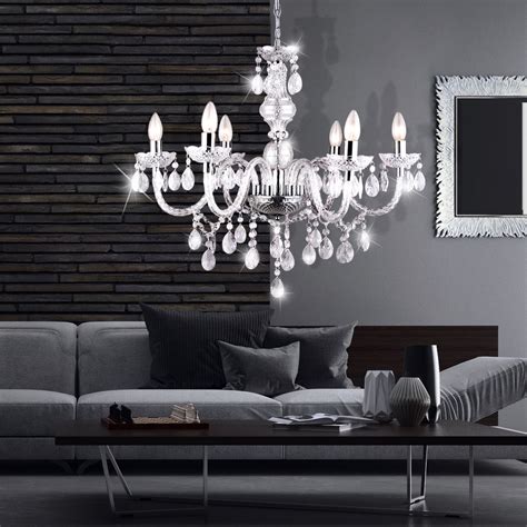 LED Chandelier Luster Hanging Lamp Lighting Crystals Luster RGB Remote ...