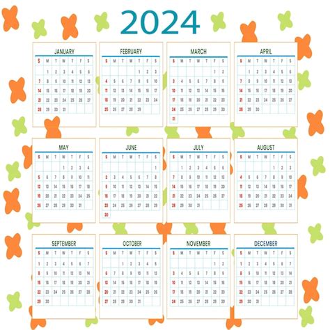 Semana De Calendario 2024 Comienzo Domingo Plantilla De Planificador De