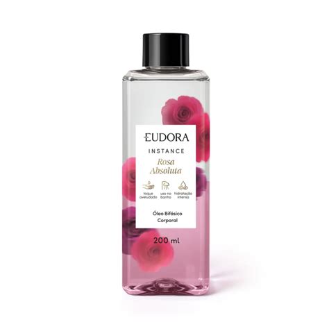 Óleo Corporal Da Eudora - Óleo Bifásico Corporal Instance Rosa Absoluta 200ml | Eudora