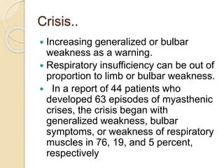 Myasthenic crisis | PPT