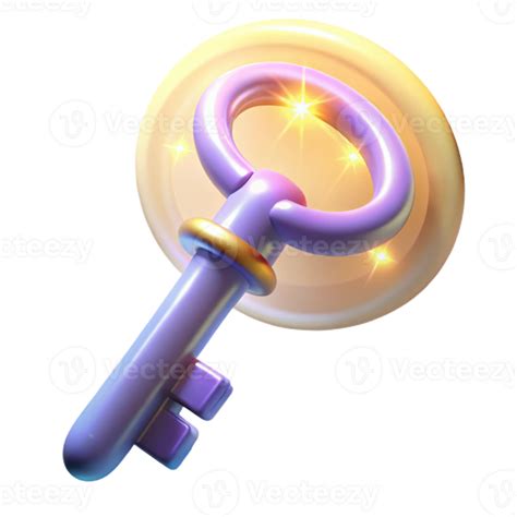 beautiful creative magical key  render authentic  png