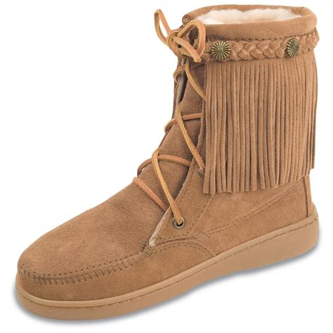 Womens Minnetonka® Sheepskin Tramper Boots 209312 Casual Shoes At