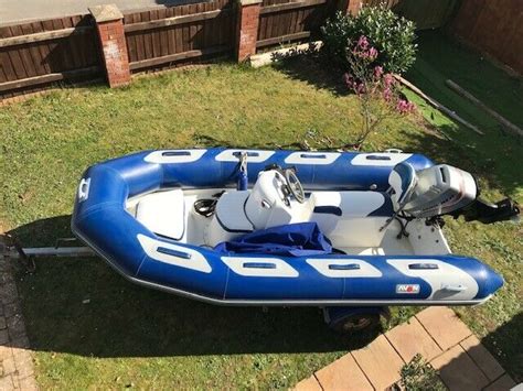 4 Meter Avon Rib Boat Rigid Inflatable With 50 Mercury Engine