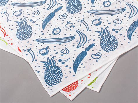 Screen Printed Kitchen Towels On Behance