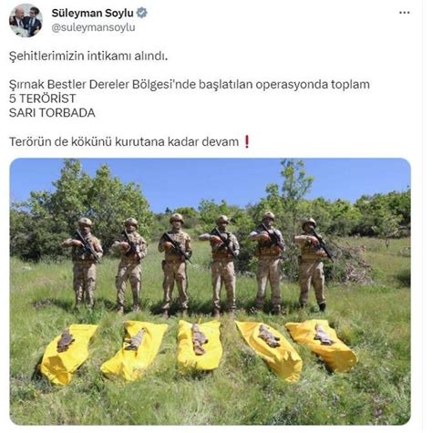 Son Dakika Bakan Soylu Şehitlerimizin Intikamı Alındı Son Dakika