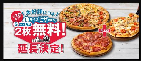 ドミノピザ Lサイズを買うと、sサイズピザ2枚が無料！！ D級ニュース経済総合