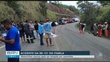 BATV Itabuna Motociclista morre após ser atingido por caminhão na