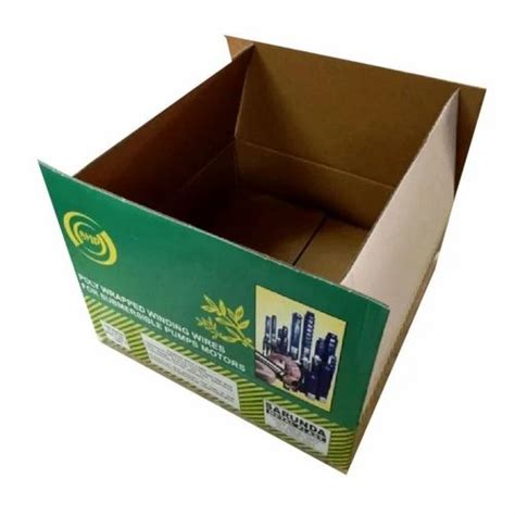 Single Wall Ply Lithography Offset Green Printed Corrugated Boxes At