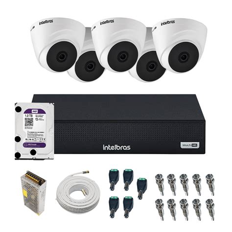 Kit 5 câmeras Dome 720p VHC 1120 D DVR Gravador de Vídeo MHDX 1008 C