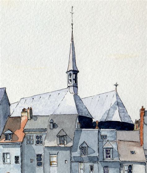 Honfleur, detail from painting | Painting, Honfleur, Watercolor art