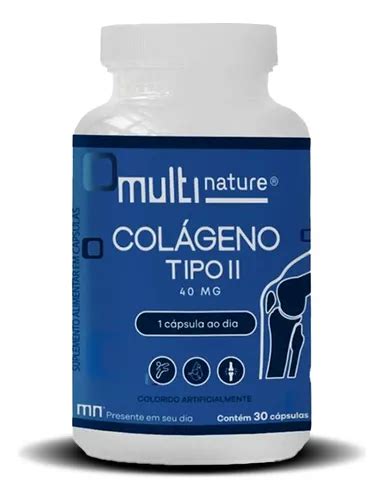 Colágeno Tipo Ii Multinature 30 Cápsulas 40mg Sabor Sem Sabor