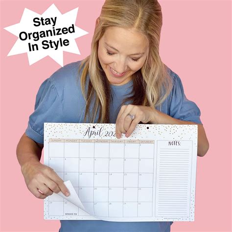 Large Desk Calendar 2022 2023 Gold Dots Desk Calendars 2022 Academic