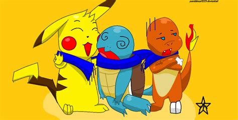 pikachu,charmander,and squirtle::request:: by pandabear0223 on DeviantArt