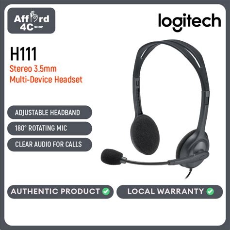 Logitech H111 Stereo Headset 3 5mm Multi Device Headset Lazada PH