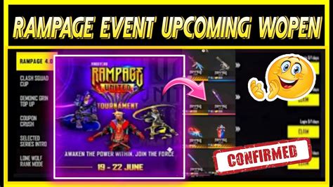 RAMPAGE EVENT FREE FIRE RAMPAGE EVENT FREE FIRE 2022 FREE FIRE NEW