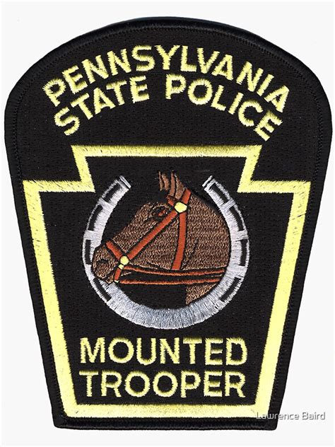 Pennsylvania State Police Mounted Unit Sticker For Sale By Lawrence