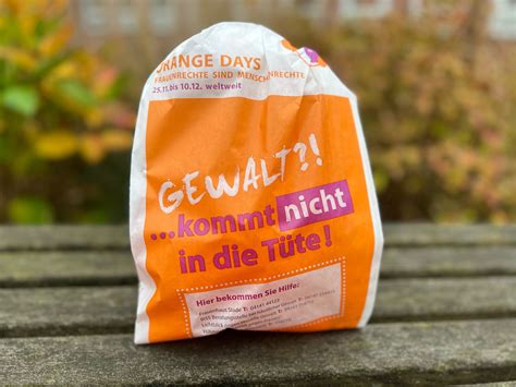 Orange Days Aktion Gewalt kommt nicht in Tüte startet