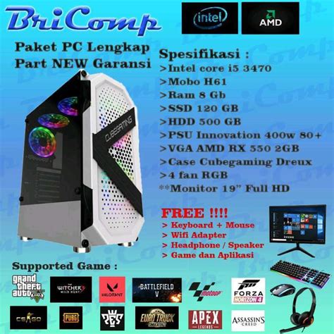 jual pc gaming irit listrik original murah harga diskon april