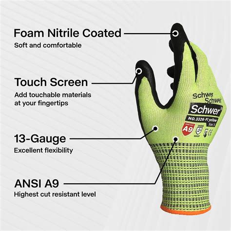 Schwer Guantes De Corte De Alto Nivel Resistentes A Cortes ANSI A9 Con