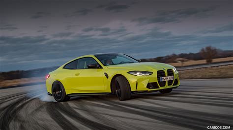 2021 BMW M4 Competition Coupe Color Sao Paulo Yellow Front Three