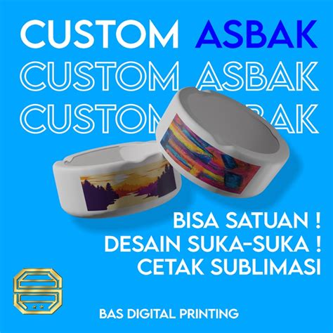 Jual Asbak Custom Bahan Keramik Cetak Sublimasi Shopee Indonesia