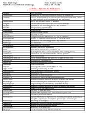 Chapter Vocabulary Pdf Santa Ana College Ma B Advanced Medical