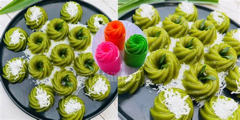 Kuih Kaswi Pandan Lembut Bergedik Guna Acuan Cantik Boleh Dapat