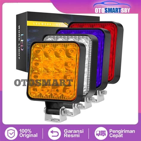 Jual Lampu Tembak Sorot LED Worklight 16 Mata 12V Kotak Mini Lampu