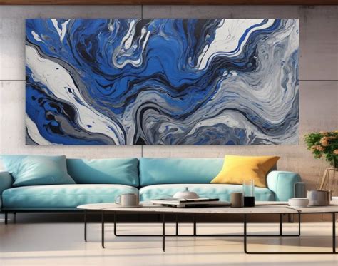 Blue And White Marble Painting By Tatyana Kharitonova Saatchi Art