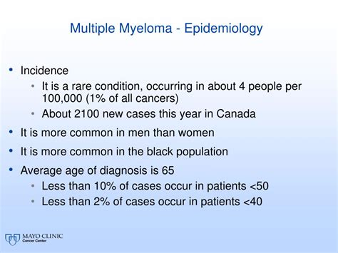 Ppt Introduction To Myeloma Diagnosis Treatment Risk Factors And