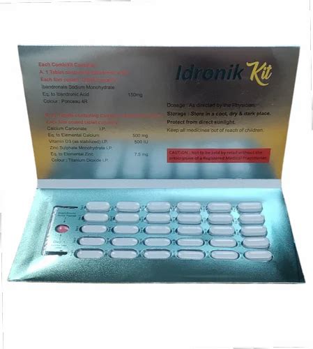 Tab Ibandronic Acid Tablet Of Calcium Carbonate Zinc Idronik