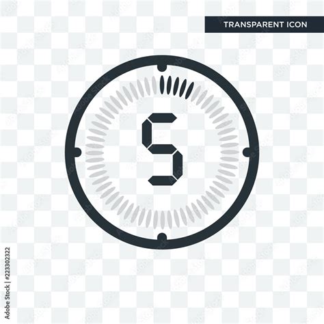 The 5 minutes vector icon isolated on transparent background, The 5 ...