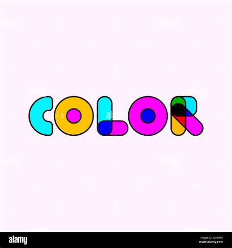 Word color, color lettering, vector cool graphic design Stock Vector ...