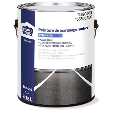 Peinture De Marquage Routier L Acrylique Blanche Peu Lustr E Premium