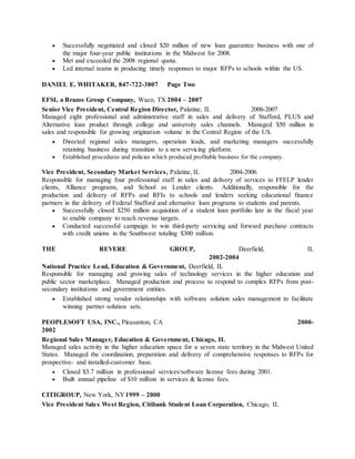 Daniel E Whitaker Resume PDF