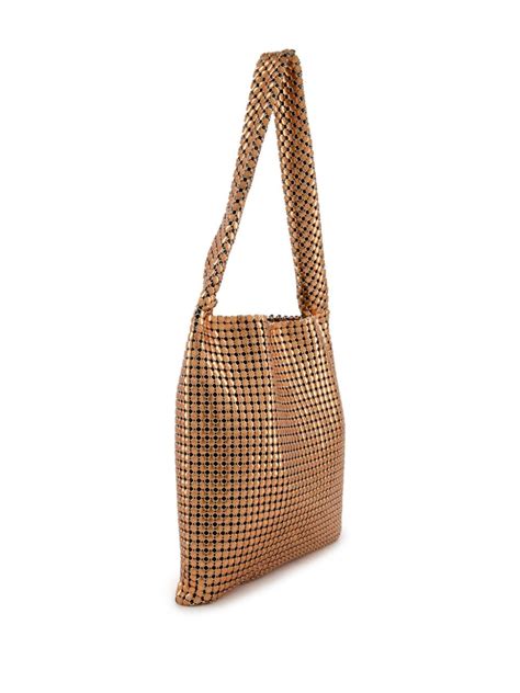 Rabanne Pixel Chainmail Tote Bag Gold FARFETCH