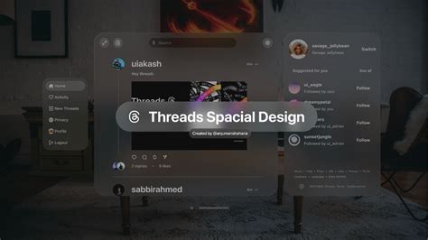 Apple Vision Pro - Threads UI concept design | Figma