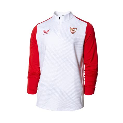 Sweatshirt Castore Sevilla FC Pre Match 2023 2024 Brilliant White True