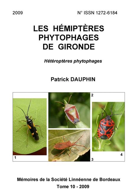 Les Hémiptères Phytophages De Gironde Hétéroptères Phytophages Nhbs