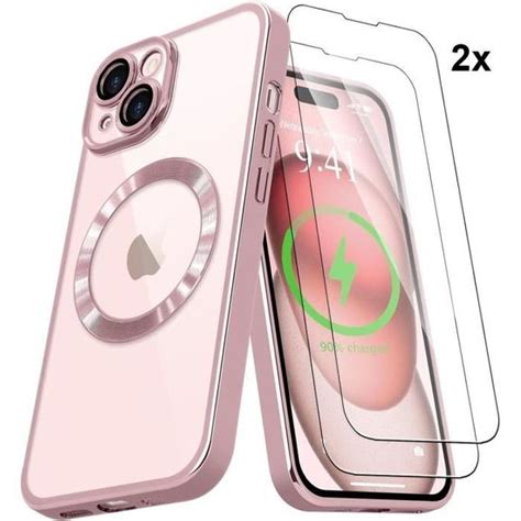 Coque Pour Iphone Massilia Tech Effet Chrom Rose Coque