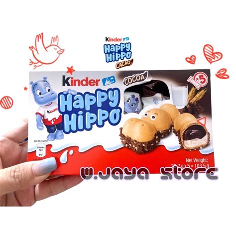 Jual Kinder Happy Hippo Cocoa Crispy Wafer With Smooth Milk G